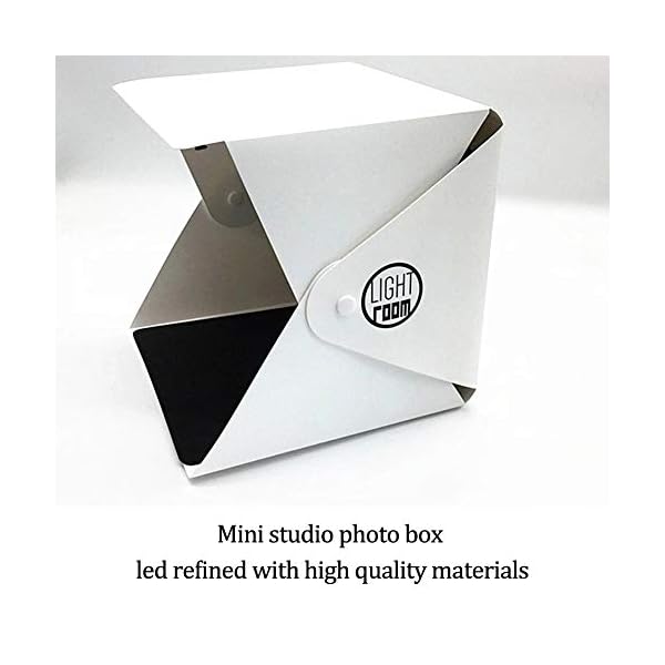 Foto Zelte Mini Leuchtkasten Fotostudio Tragbare Kleine Faltbare Studiobox LED Lichtbox Softbox Kit mit 2 Farben… – Bild 3