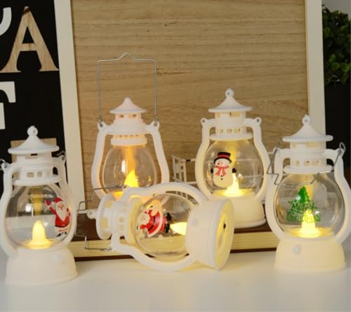 Decoraciones navideñas tipo farolillo de luces para centro de mesa de comedor 4
