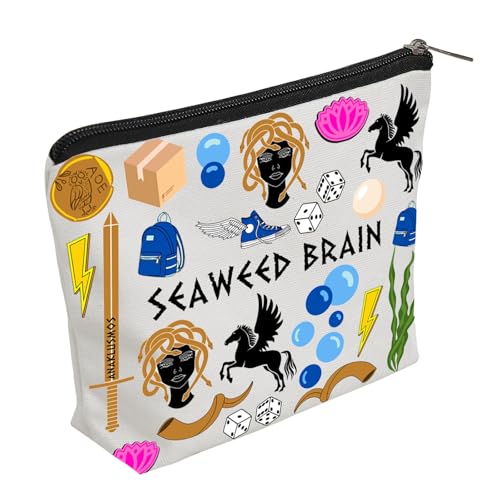 WZJHCL Percy Makeup Pouch Jackson Cosmetic Kit Bag Olympians Storage Pouch Bag PJO Survival Kit (Brain)