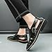 Men's Trendy Cut - Out Buckle Leather Sandals, Fashion Casual Shoes - Perfect for Evening Gatherings, Urban Strolls & Daily Outings (Black,12)