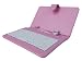 Pure Power Adapters case with USB Keyboard for 7-Inch Nextbook 7S and 7SE Android Tablets, Pink