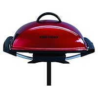 George Foreman GGR201RAU, Indoor/Outdoor Barbeque, Easy To Remove Grill, Red