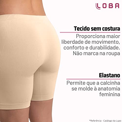 Kit 02 Shorts Lupo Modelador Poliamida Sem Costura Cintura Alta Forro Algodão Feminino Adulto | 2 Na