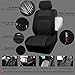 CAR PASS Seat Cover Full Sets, 3D Air Mesh Car Seat Cover with 5mm Composite Sponge Inside,Airbag Compatible Universal Fit for SUV,Vans,sedans, Trucks, Automotive Interior Covers(All Black)
