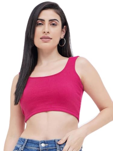Image of Ben Martin Women's Cotton Stretchable Square Neck Sleeveless Tank Top