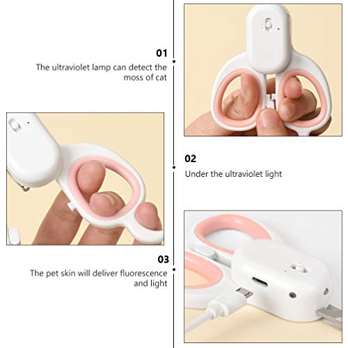 Cortador de unhas Balacoo para gatos com luz de LED Detector de urina para animais de estimação, fer