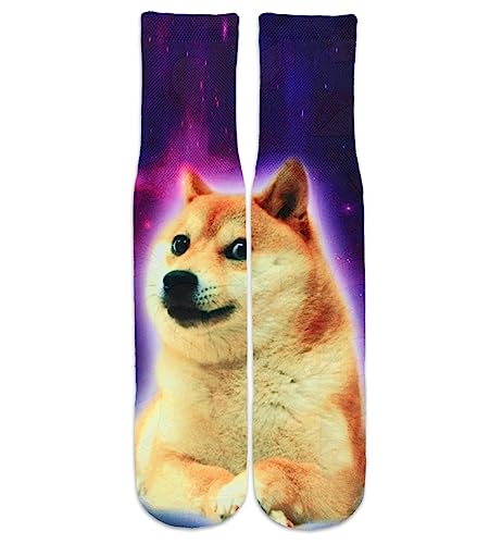 Benefeet Sox Funny Dog Socks for Men Crazy Socks for Boys Teens Silly Socks for Kids Cool 3D Print Dog Socks Novelty Crew Tube Socks Fun Patterned Casual Dress Socks Cotton Graphic Socks for Adults