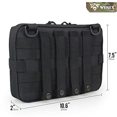 WYNEX Tactical Admin Molle Pouch, Medical EDC EMT Utility Bag Shell Design Attachment Pouches 1000D Nylon Hiking Belt Bags Waterproof