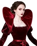 keland Reina de Corazones Disfraz Mujer Cuello Vampiro Queen of Hearts Collar (ZZ-Rojo)