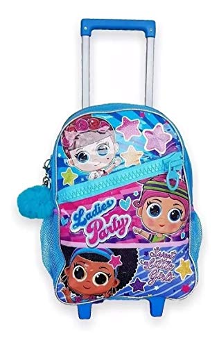 Kit Mochila Infantil Lol Ladies Party Rodinhas G Azul Clio