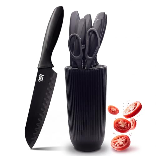 CHEF ZEN BLOC COUTEAUX CUISINE 8 PIÈCES – COUTEAUX DE CUISINE + 2 EBOOKS