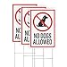 Produktbild "No Dogs Allowed Yard Signs with H-Rahmenpfähle", 20,3 x 30,5 cm, Wellkunststoff, englische Aufschrift "No Dogs Allowed", 3 Stück