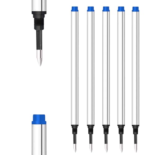 Recharges en spirale DunBong encre gel bleu marine pointe moyenne 0.5 mm pour stylo rechargeable