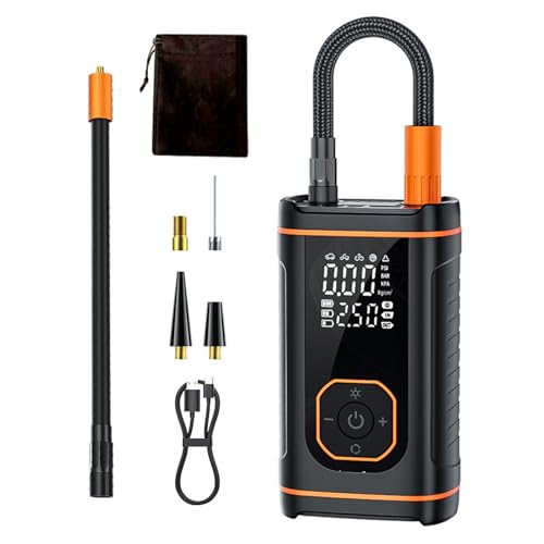 Generico Digital Portable Tire Inflator Pump | USB Rechargeable Air Compressor for Car, Motorcycle, Bicycle, Balls & Inflatables | High-Capacity Battery, Compact Design