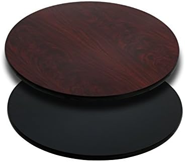 Flash Furniture 24'' Round Table Top with Black or Mahogany Reversible Laminate Top
