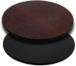 Flash Furniture 24'' Round Table Top with Black or Mahogany Reversible Laminate Top