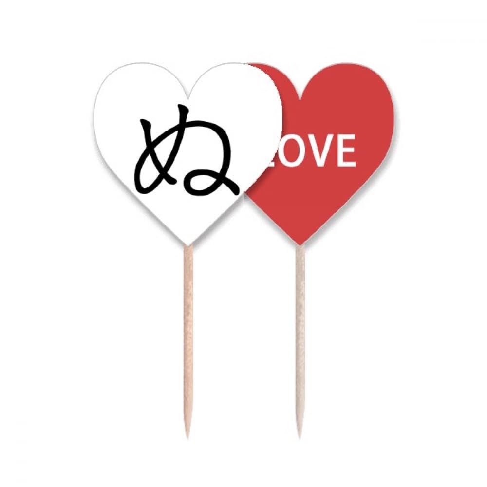 Cure-dents japonais Hiragana NU drapeau love heart cupcake pick pour décoration pâtisserie créative