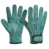 YWMLFZ Fireproof Cow Leather Welder Gloves Anti-Heat Work Safety Welding Metal Hand Tools(L)