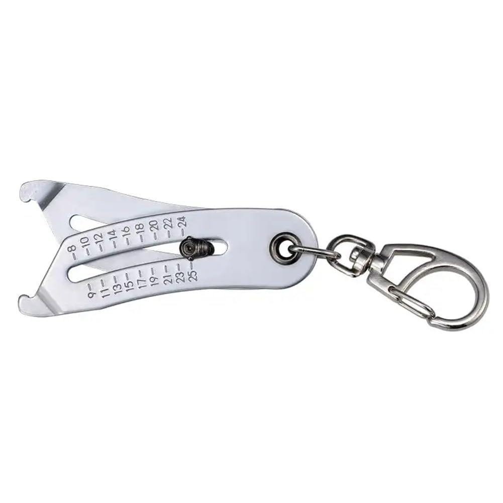 Tuidzljd Precise Thread Size Checker Keychain Portable Caliper Gauge Hexagonal Nut Thread Size Manual Measure Tools