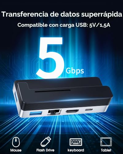 Concentrador Surface Pro 9 BYEASY con Carga 100W y HDMI 4K Diseño Premium 5