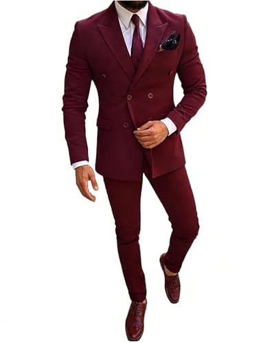 Costume de mariage pour hommes veste double boutonnage tenue cérémonie