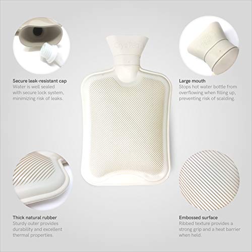 Luxe warmwaterkruik met pluche kunstbont overtrek - 2 liter - Wintertaling - Image 3