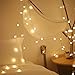 VGGFDY Globe String Lights 43ft 70 Led, Indoor/Bedroom, 8 Modes Fairy Lights Plug in, Extendable Outdoor Decorative Lights for Christmas Decoration, Patio, Wedding, Warm White, No Remote