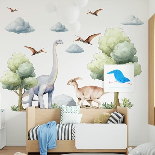 Vinilo Decorativo Dinosaurio Extra Grande Boho para Pared miniatura 3