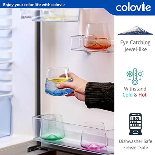 Colovie Stemless Wine Glasses Set of 6, Coloured Wine Glasses, Ingesting Glasses Set, Distinctive Wine Glass, Colourful Brief Tumbler, No Stem Massive 13.5oz, Pink Wine, White Wine, Cocktail, Stand up to Chilly&Sizzling 7 41pcEqBbT5L. AC