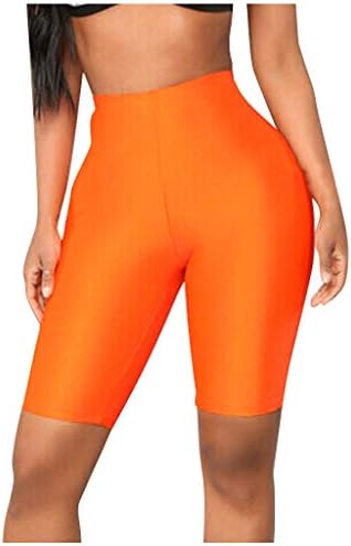 DUOWEI Short Jackets for Women Cotton Waist Elastic High Womens Pants Fashion Sports Casual Bike Leggings Yoga Shorts Pants