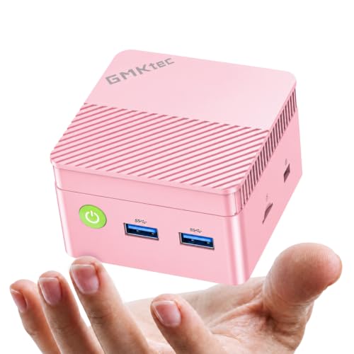 GMKtec Mini PC, G5 Micro Desktop Computer, 12th Gen Intel Alder Lake N97 (up to 3.60GHz) 12GB DDR5 256GB Hard Drive for Business, School, Office Sky Blue