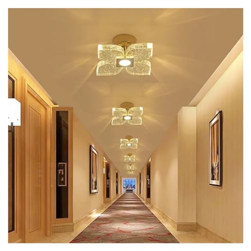 Plafonnier en cristal moderne pour couloir et entrée style minimaliste