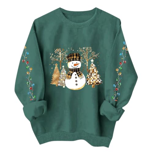 Christmas Sweatshirts For Women Graphic Holiday Casual Pullover Daily Tops - image 6