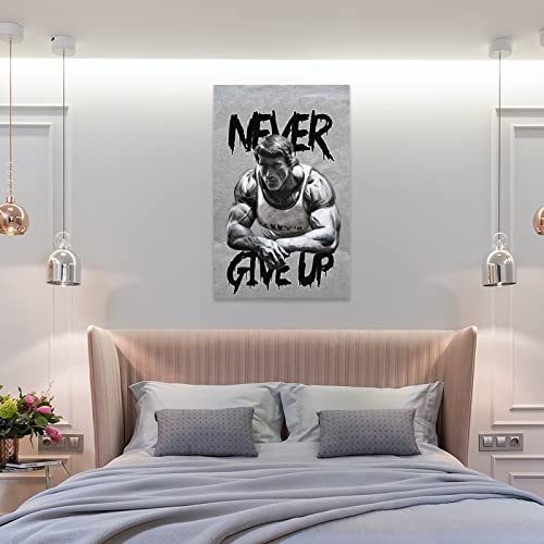 Fitness Gym Poster Inspirational Motivational Wall Art Men's Workout Bodybuilding Poster (3) Canvas Painting Posters And Prints Wall Art Pictures For Living Room Bedroom Decor 24X36Inch(60X90Cm) Fram #TOP7