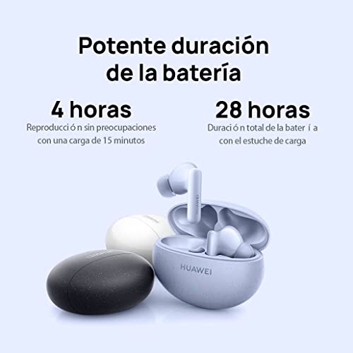 Miniatura 3 de Huawei Freebuds 5i Auriculares Inalámbricos, Ios,Android Y Windows, Bluetooth 5.2, Control Deslizar, Hi-Res Audio, 3 Modos Anc, 28 Horas De Batería, Ip54, Doble Conexión, Blanco