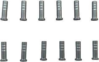 12pcs Aluminum Arrow Inserts for Carbon Arrows 6.2mm Archery Arrow Tip Insert .244 for 8-32 Screw Target Practice Field Points Broadheads & 5/16 inch Crossbow Compound Recurve Bow Arrow Shaft