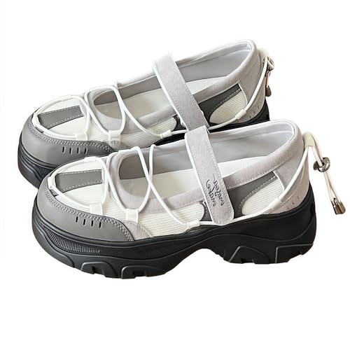 High-top Mary Jane stylish round-toe versatile casual comfortable women's sports shoes
