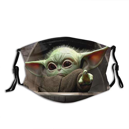Wear Tough Yoda Funny Face Protection Reusable Ear Loop Neck Gaiter with Filters Men Women Kids