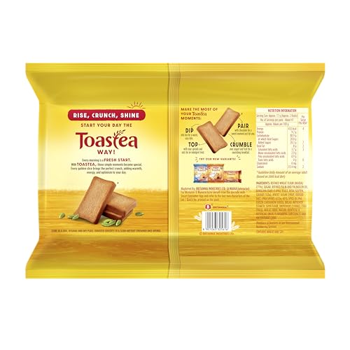 Image of Britannia Rusk Toastea Premium Bake, 668g, Brown (Pack of 3)