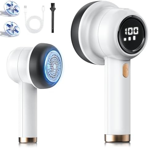 （18:00時点） 【2025年モデル 毛玉取り】VHF 毛玉取り けだまとり 電動 毛玉クリーナー 安全装置 Type-C充電 3段階のスピード調整 液晶ディスプレイ パワフルな6枚刃 代替ブレード 持ちやすく軽量 あらゆる洗濯物/靴下/衣類/寝具/カーペットに対応 ワイヤレス使用 旅行 家庭用ギフト