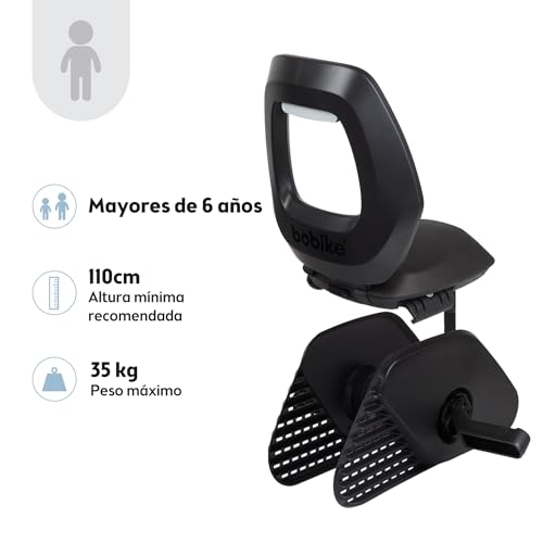 Bobike One Junior silla trasera de bicicleta para niños gris oscuro 6