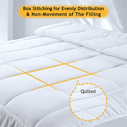 Threads For Bed 4 Season 2 In 1 Microfiber Duvet (4.5 Tog + 9 Tog), 13.5Tog Double Size Detachable Anti-Allergy Quilt With Skin-Friendly Microfiber Cover & Box-Stitched, Filling Weight: 800G + 1400G - 4