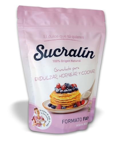 SUCRALIN® – Edulcorante Sucralosa Granulado Familiar 300 gr | 100% Natural | Auténtico sabor de azúcar | Apto para Cocinar y Hornear | Para todas las Dietas | 0% calorías |