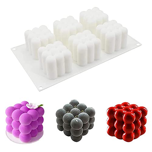 3D Cube Boule Silicone Moules À Bougies En Cire Moule De Boule De Cube 3D Moule À Bougies Bricolage 3D Forme De Cubes Moule En Silicone DIY Bougies Moule Pour Savon Bougie Gâteau Bonbons Cover