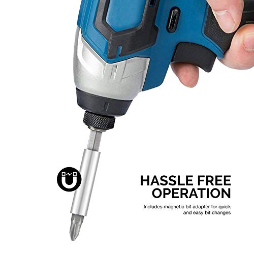 HILTEX 10060 1/4" Security Bit Set | 61 Piece | Hex Shank Screwdrivers | Includes Magnetic Extension Bit | For Electric and Ratchet Screwdrivers | Cr-V Steel