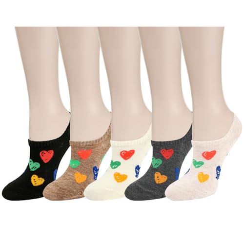 Image of Benefeet Sox Cute No Show Socks for Women Low Cut Socks for Girls Liner Invisible Socks Cotton Flat Boat Loafer Socks