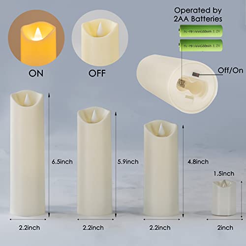 Flameless Candles Battery Operated Candles Flickering Candles With Remote,Votive Candles, 13 Pack Battery Candles Led Candles Thin Pillar Candles,Decorative Realistic Plastic Candles With10-Key Timer #TOP1