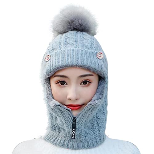 BAOZENGMUY Cagoules Masque D'Équitation avec Cagoules Zippées Épaissir Une Pièce pour La Marche De Chien en Plein Air 2 Cover