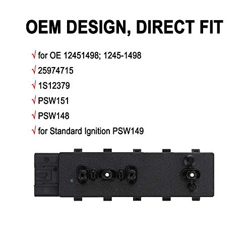 Power Seat Switch Front Passenger Side 8 Way Adjust Switch Compatible With 2007-2013 Buick Cadillac Chevy Gmc - Cts, Dts, Escalade, Silverado, Tahoe, Sierra, Yukon - Replaces 12451498 25974715 Psw148 #TOP5