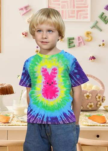 Toddler Easter Shirt for Boys Girls:Funny Rabbit Graphic Printed Tee Cute Easter Casual Short Sleeve Gift Tops3